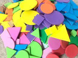 Foam Assorted 1cm Thick Shapes - 30gm